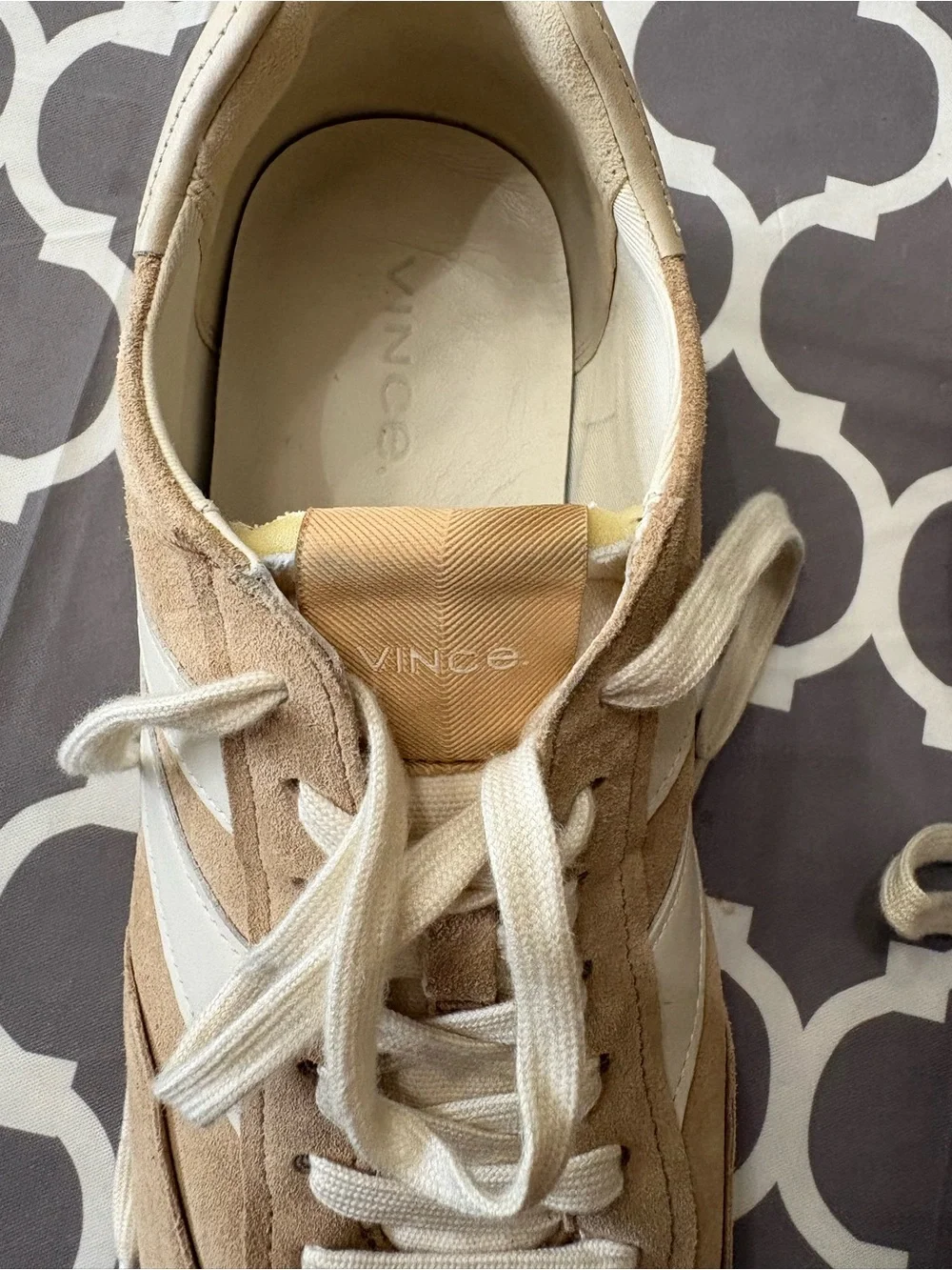 Vince Oasis Runner tan suede sneakers
